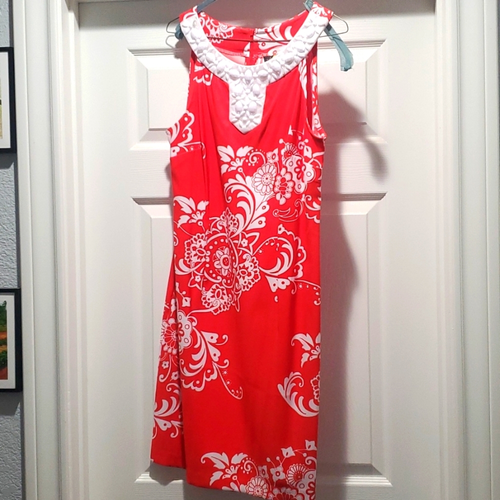 White and Red Dress
